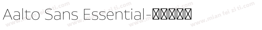 Aalto Sans Essential字体转换